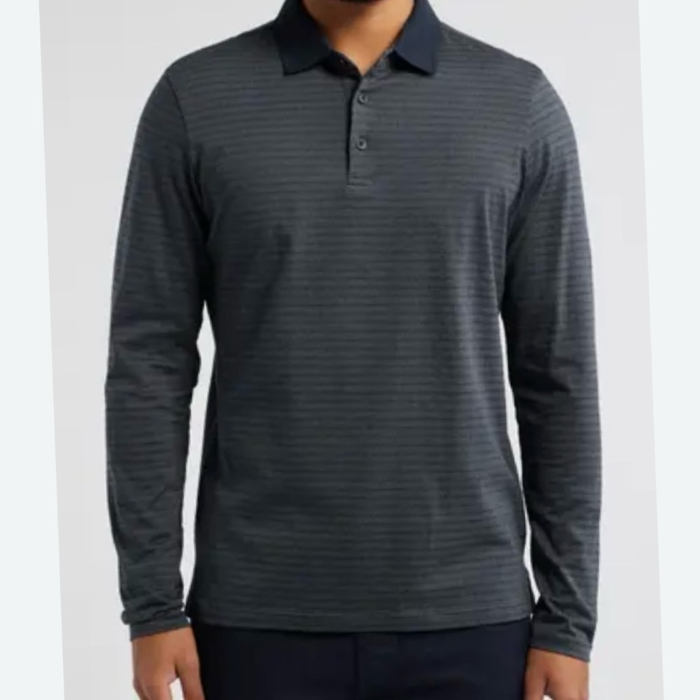 ROBERT BARAKETT Patchway Long Sleeve Polo